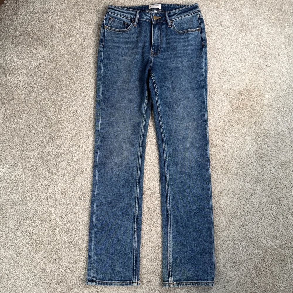 Driftwood Women Jeans W27 L29 Mid Wash Straight Leg Denim‎ Pants